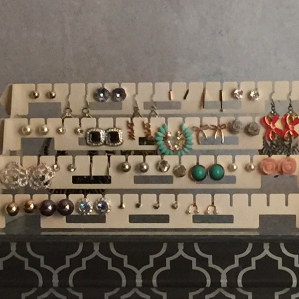 Earring Rack,earring Display, Display, Organizer ,holds 32 Pairs, 4 ...