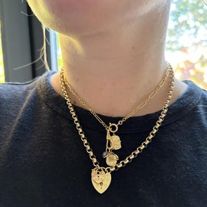 Bold Albert Watch Chain, Pocket Watch Chain, Vintage Gold Chain, Dog Clip Necklace, Albert Clasp | by Quinney Collection