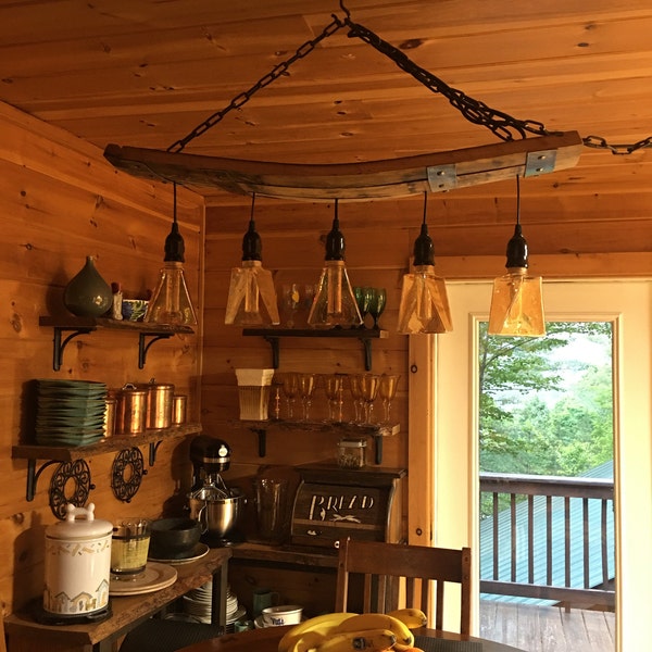 Rustic Ceiling Lights. Wine Barrel Pendant Light. Five Lights ...