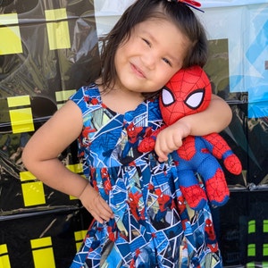 Spiderman Dress, Toddler Spiderman Dress, Baby Spiderman Dress
