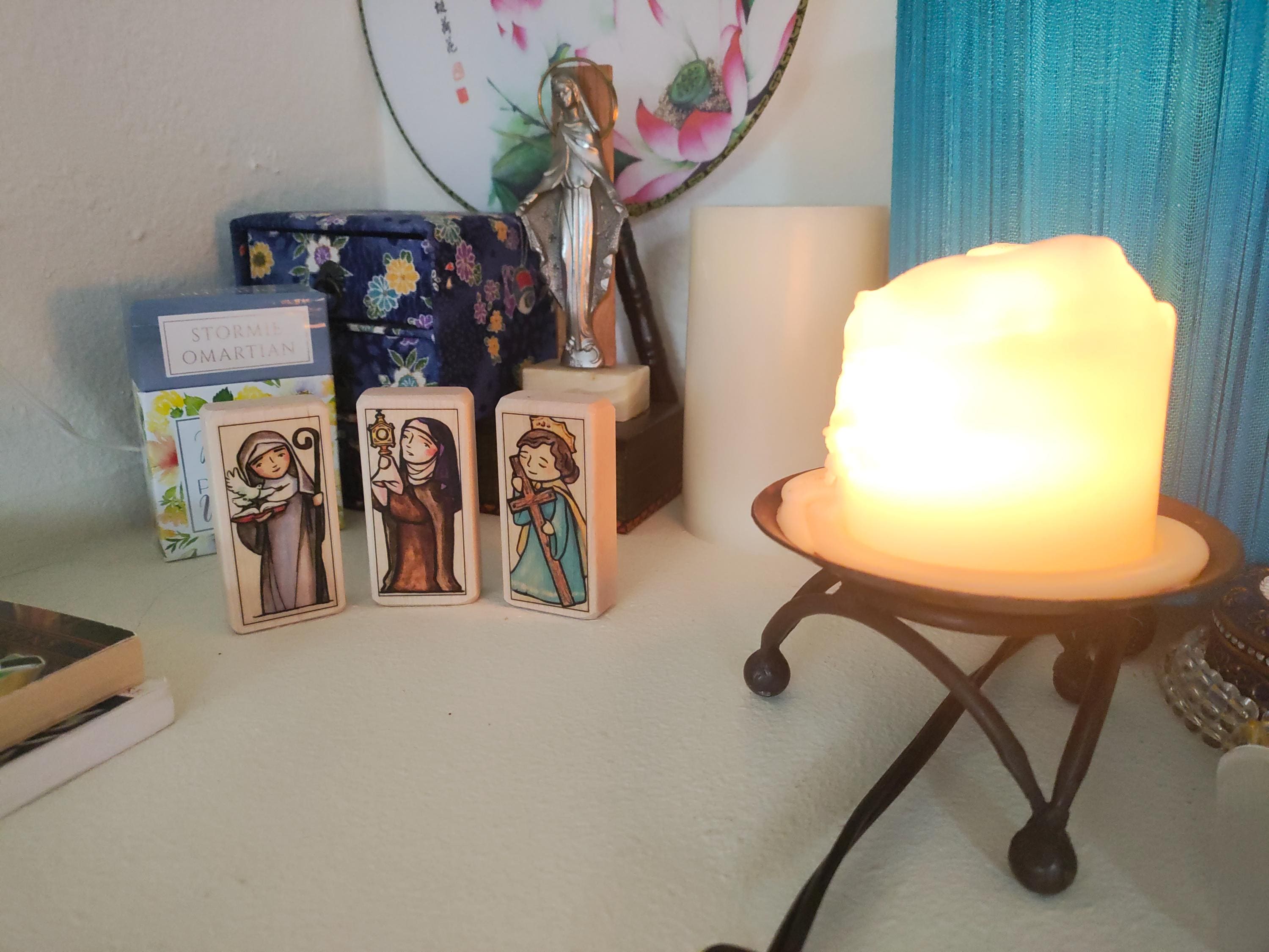 3 Patron Saint blocks of your choice with gift bag // 300+ saints to choose from // Catholic toys by AlmondRod Toys