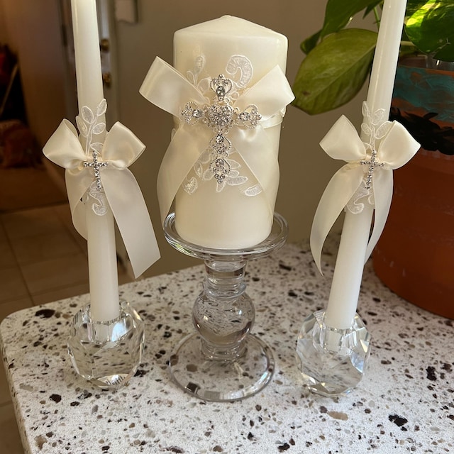ukiyo Confezione da 4 candele rustiche, altezza: 30 cm, diametro