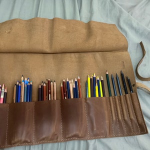 Full Grain Leather Artist Rolls for Illustrator, Cartoonist or Painter and  for Storing Paint Brushes, Pencils and Pens – MAHI Leather
