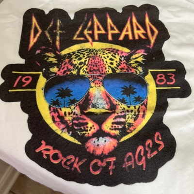 Def Leppard Sunglass T-shirt/unisex Tee/ Vintage Feel/white - Etsy