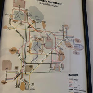 Walt Disney World Transportation Map Print - Underground / Subway
