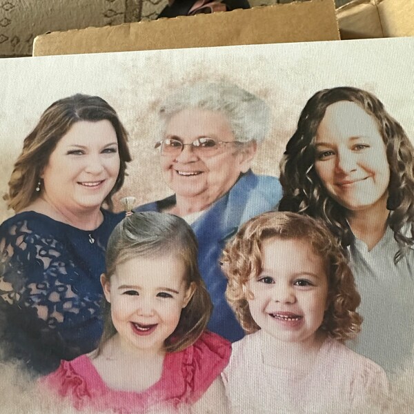 Family Tree Art Print Wall Art Canvas Family Tree Collage Custom ...