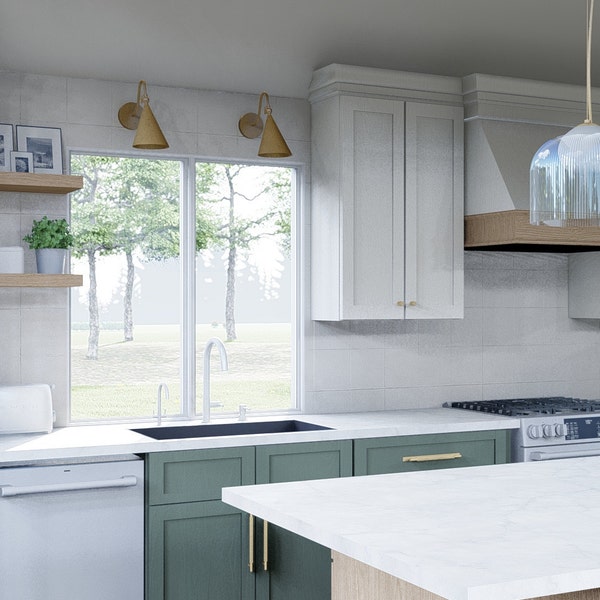 Kitchen Interior Design, Kitchen Renovation, Custom Kitchen Design, 3D ...