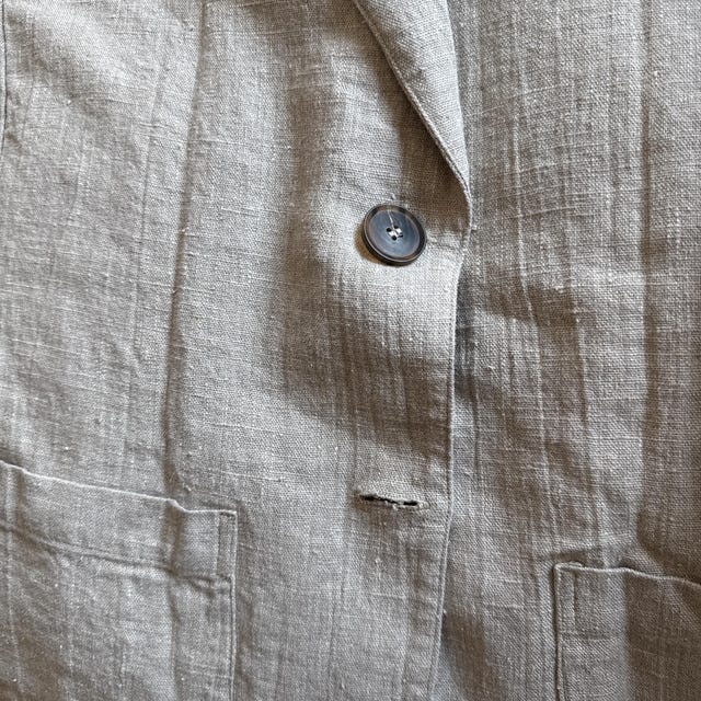 Heavy Linen Cardigan, Oversize Linen Jacket, Loose Fit