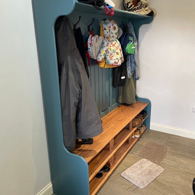 Beautiful Monks Bench Coat Rack With Shoe Rack - Etsy