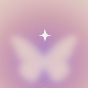 Cute Butterfly Aura iPhone Wallpapers Aesthetic Gradient - Etsy