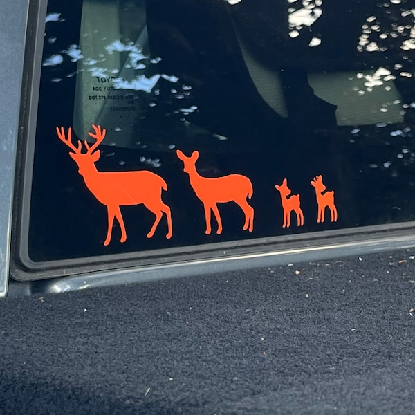Deer Family Car Window Decal - Country Decal - Etsy