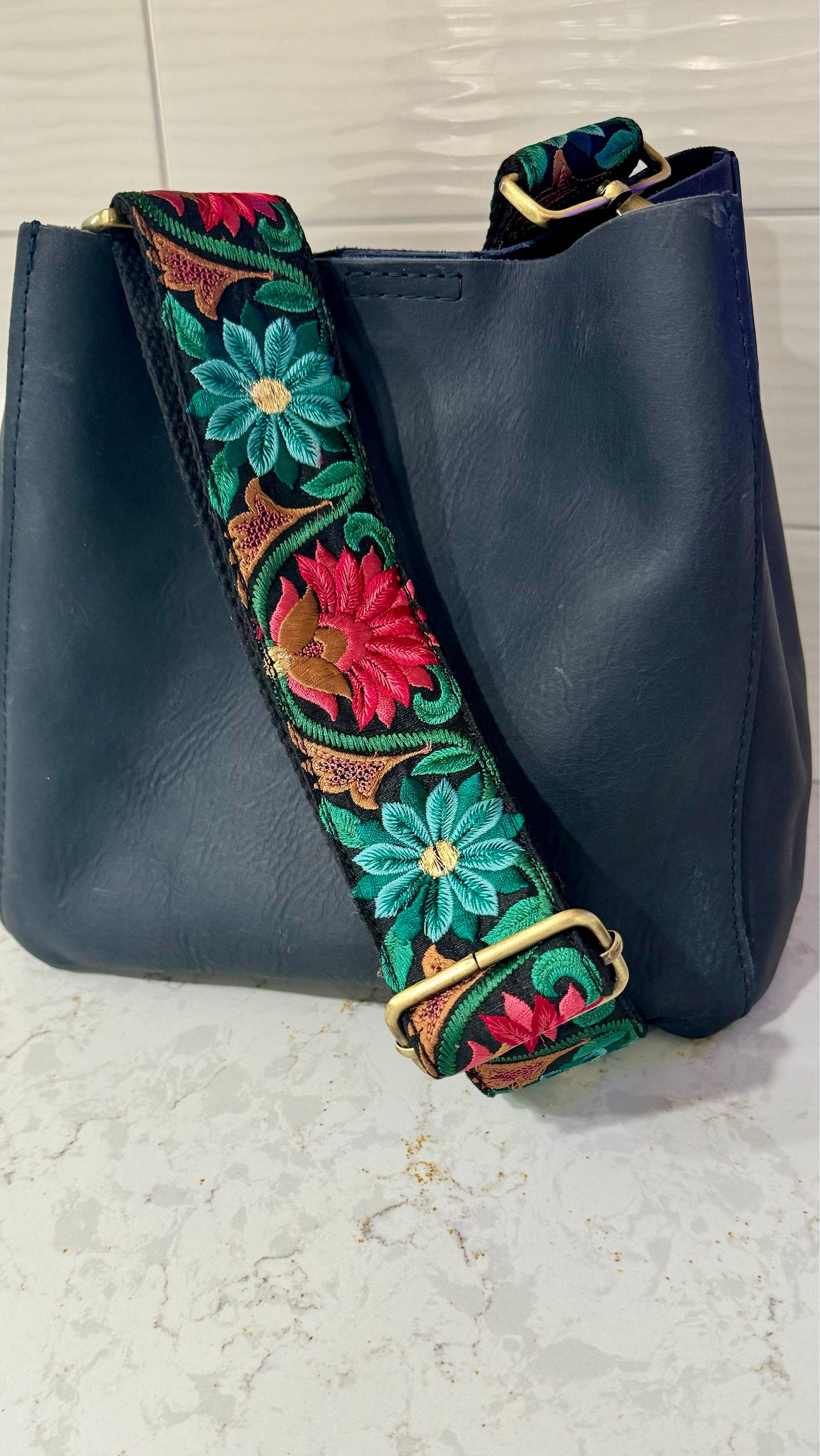 Replacement Strap Boho Guitar Strap Embroidered Purse Strap