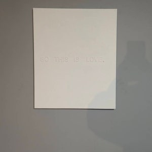 So This Is Love oeuvre d'art murale texturée toile texturée 3D ...