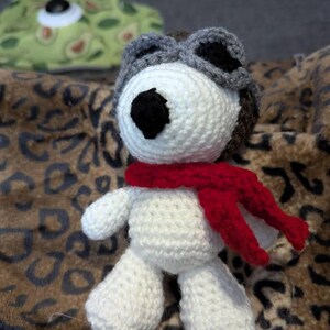 Snoopy Pilot Crochet Pattern PDF, Amigurumi Aviator Dog Pattern