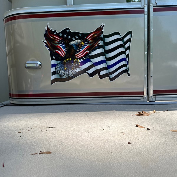 Thin Green Blue Red Line American Flag Decal - Military & First Responder Support