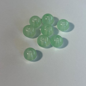 6mm グリーンガラスビーズ各種 研磨済みビーズ ルースビーズ 
