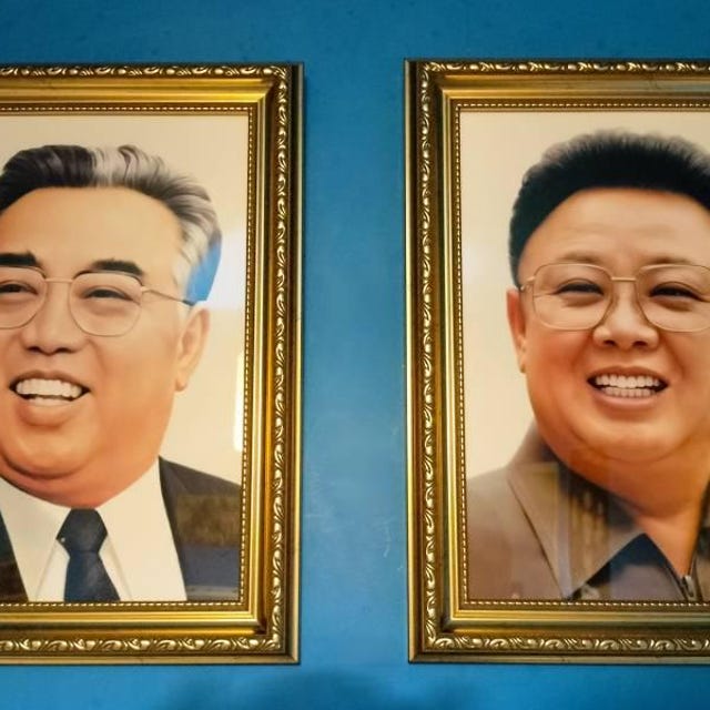 金正日と金日成の肖像画 アートプリント ポスター（フレームなし）北