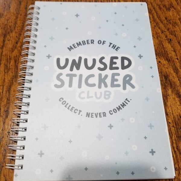 Unused Sticker Club Reusable Sticker Book for Sticker Collector, 6x8 ...