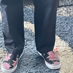 Cherry Blossom Slip on Black Vans Shoes - Etsy