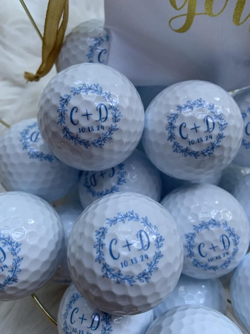 Personalized Wedding Golf Ball Favors , Custom Wedding Day Gift,Color Printed, Wedding Custom Golf Ball, wedding favors for guests in bulk