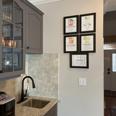 Bar Decor Kitchen Posters Wall Art Prints Set of 4 Printable Alcohol ...