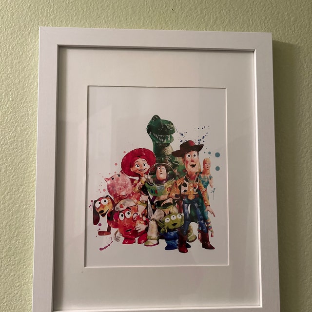トイストーリー ポスター アートプリント 水彩画 印刷可能 トイ