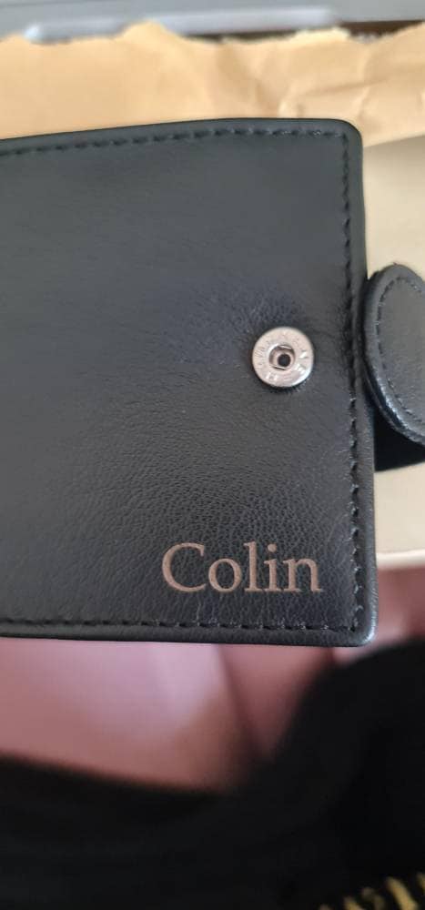 Personalised Engraved Men&#39;s Wallet, Genuine Soft Black Leather Wallet, Personalized Gift for Him, Boyfriend, Husband, Dad, Christmas Gift