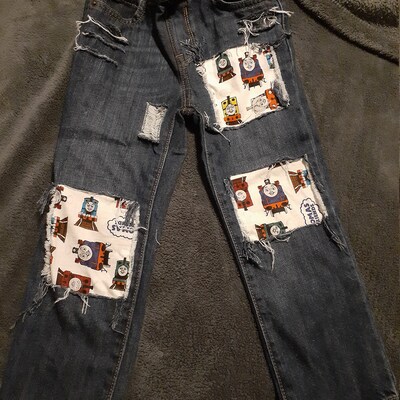 Spiderman Boys Birthday Jeans Ripped Patched Distressed Made From ...