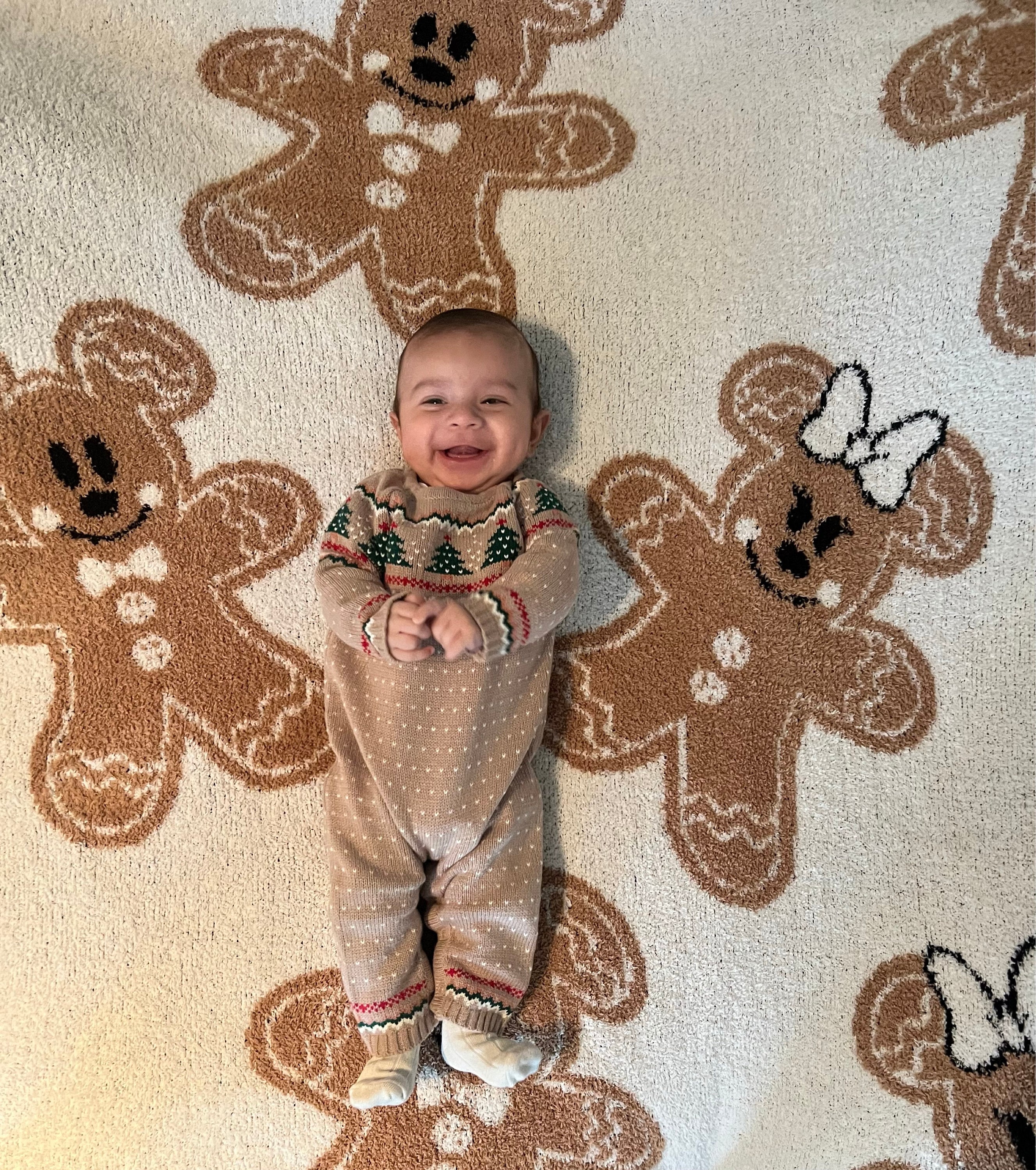 Ready To Ship: Magic Dreams Christmas Gingerbread Mouse Fuzzy Blanket | Holiday Soft Cozy Winter Throw | 60x70 | 100% Polyester Microfiber