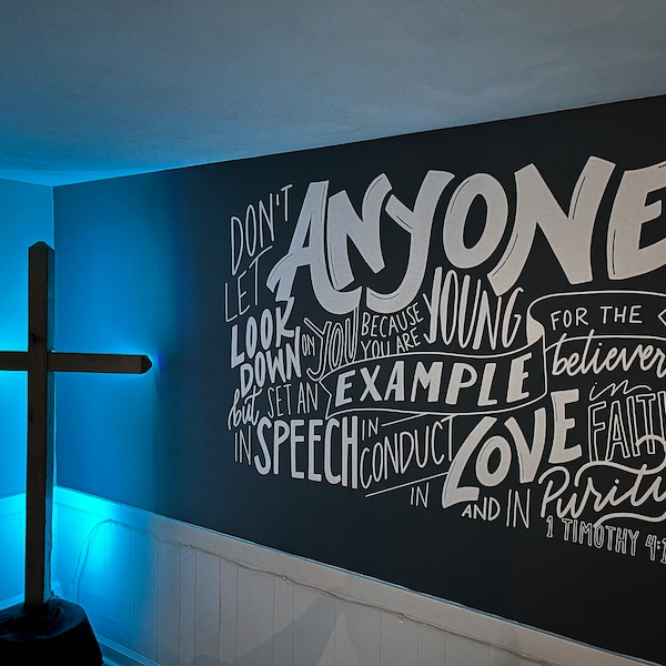 1 Timothy 4:12 Wall Decal | Don't Let Anyone Look Down on You Because ...