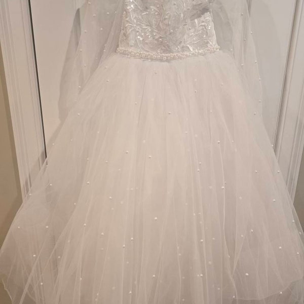 A Line Puffy Sleeves Dress for Grils First Communion Gown