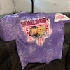 Women's Cowgirl Bleached T-Shirt - Let's Go Girls Retro Western Tee, Charcoal Black, Small