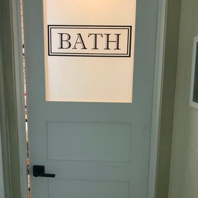 Bath Vinyl Decal Rectangle Border, Bath Glass Door Sticker, Bathroom ...