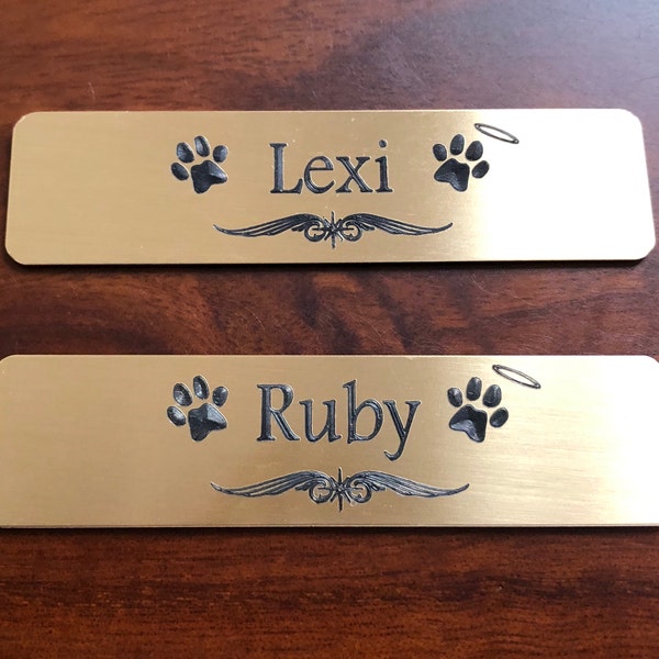 Engraved Solid Brass Plate Picture Frame Art Label Name Tag 3
