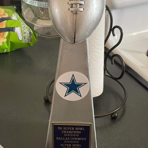 Dallas Cowboys 5X Super Bowl Champions Lombardi Style Trophy 13 Troy Aikman  Emmitt Smith Roger Staubach 
