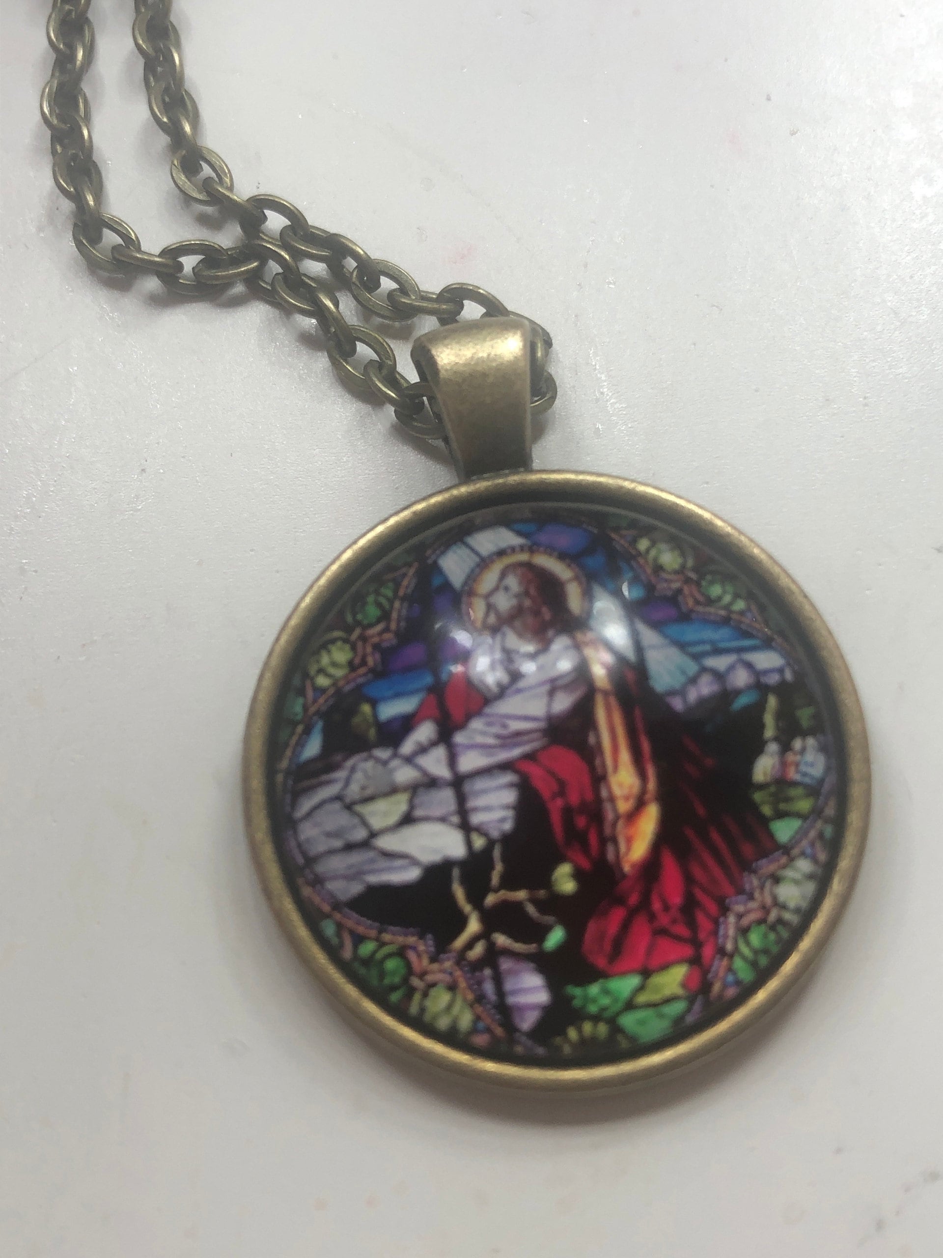 Jesus Christ Praying • Jesus Christ Jewelry • Christian Jewelry • Christian Gifts • Religious Gift • Christian Necklace • Jesus Jewelry