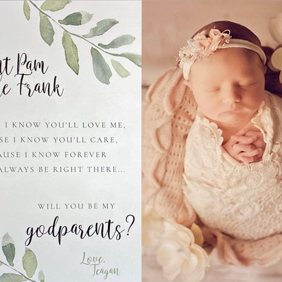 EDITABLE Godparents Card, Will You Be My Godparents Printable ...