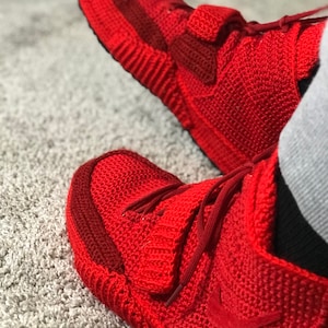 yeezy red october slippers