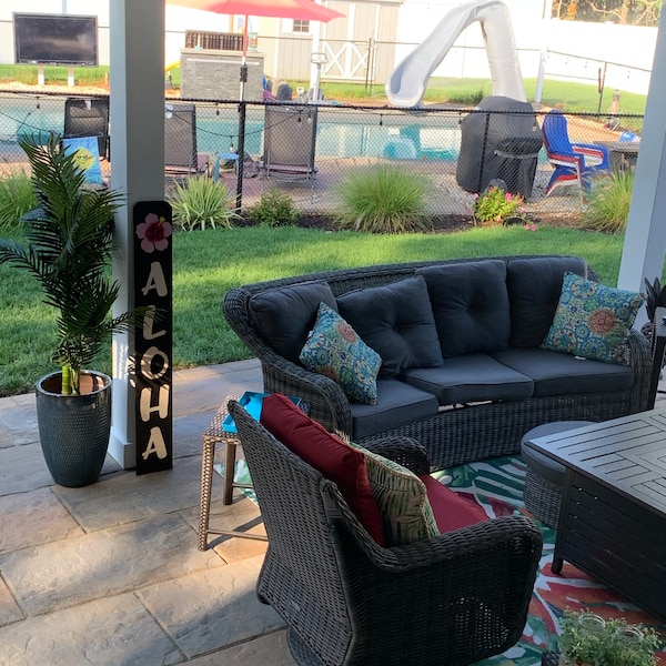 Welcome Sign for Front Porch With 3d Laser Cut Letters | Rustic ...