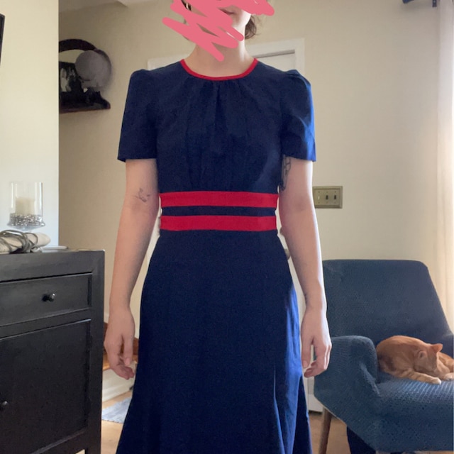 bcbg blue velvet dress Film Noir Gown and Turbanette in Blue Velvet main image 1