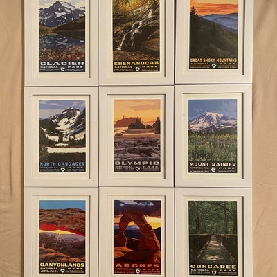 Sets of Wpa-style Vintage Style USA National Park Postcards 4x6 Cards ...