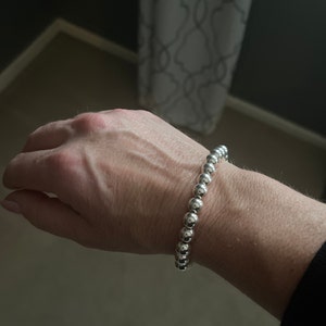 The Katie Sterling Silver Bead Bracelet Silver Bead 