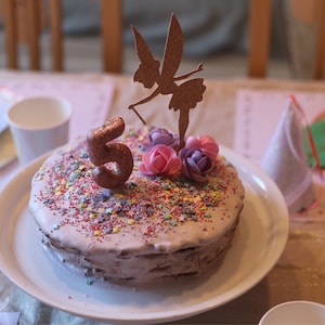 Fairy Birthday Cake Topper Glitter Card – LissieLou