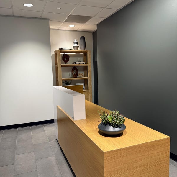 Ruby Reception Desk Tambour (panels)(nogal Natural - Etsy