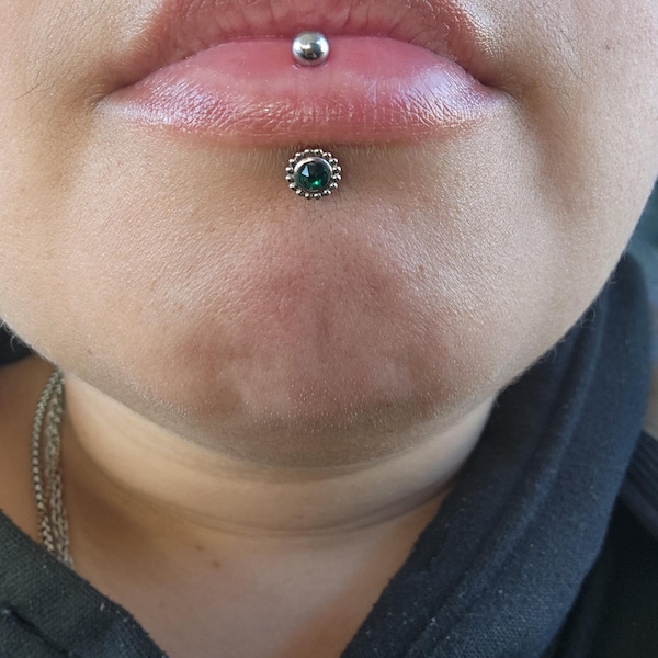 16g Teardrop Medusa Ring • Lippy Loop Labret • Surgical Steel Lip Ring ...