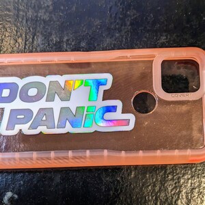 Holographic Don't Panic Decal Futuristic HHGTTG Laptop -  Canada