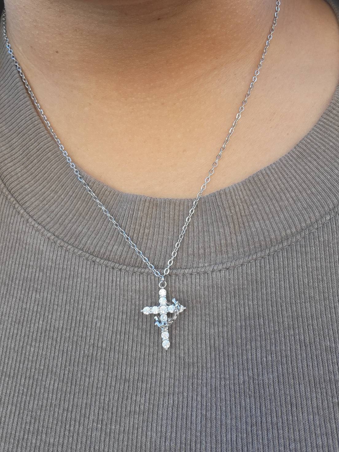 Christian Necklace - Cross Crown Necklace - Christian Jewelry - Christian Gift - Christian Apparel - Necklace - Cross Necklace - Jesus