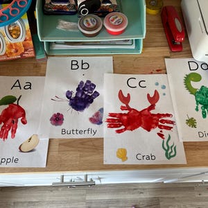 LOVE / Handprint Footprint Art Craft / Heart Love Valentine's Day / DIY ...