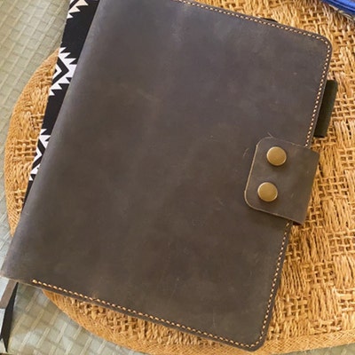 Personalized Leather Composition Notebook Book Cover Case / Vintage ...