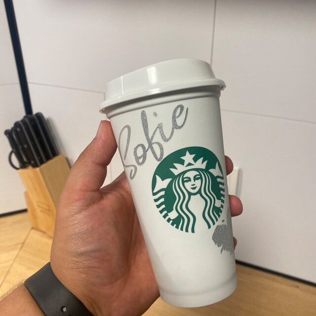 Starbucks Reusable Hot Coffee Cup UK, Personalised, Gift, Travel